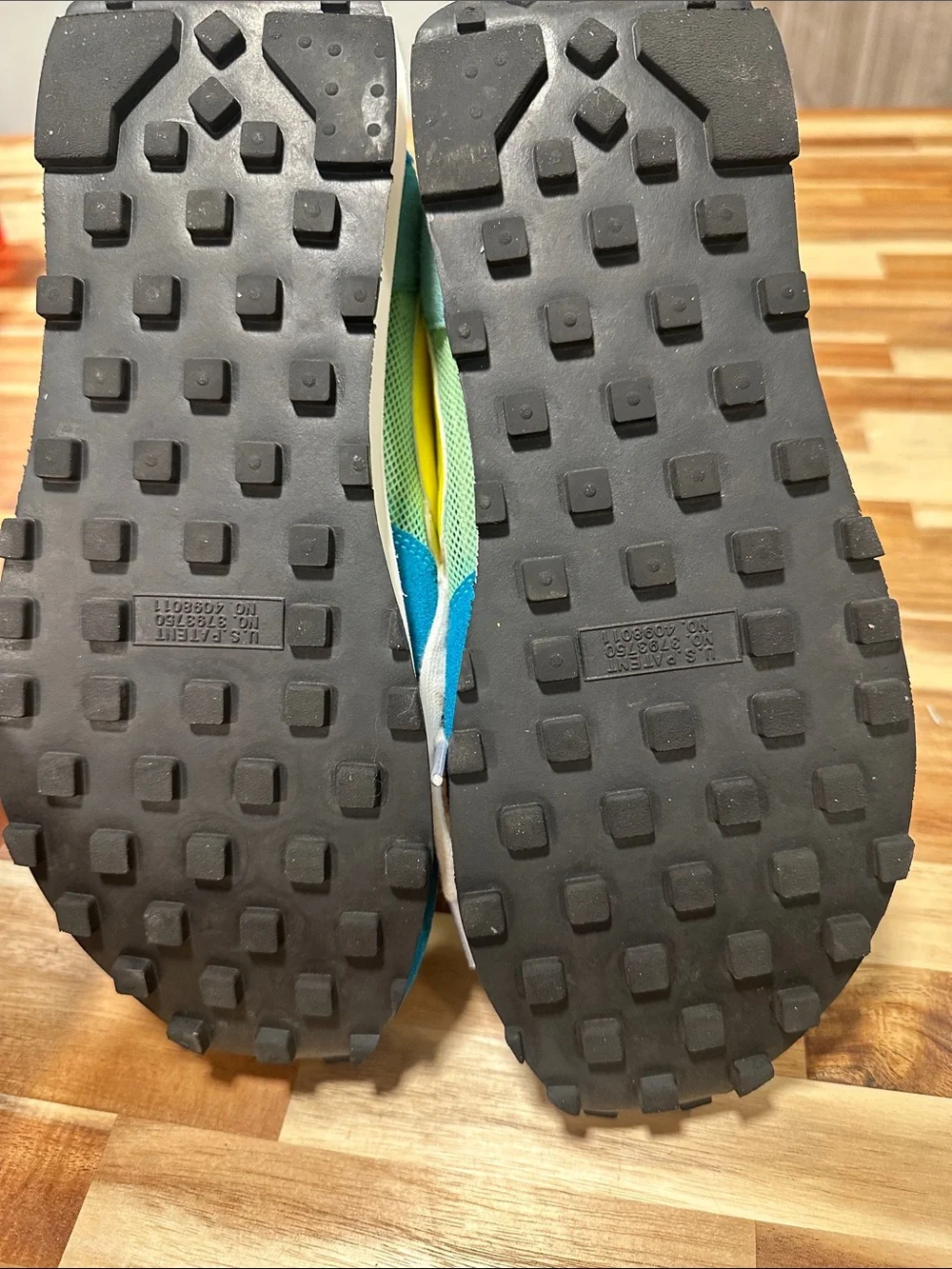 Nike Sacai Retro Runner in Teal, Aqua & Yellow   473